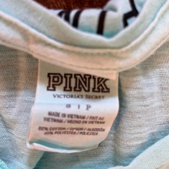 PINK by Victoria’s Secret “I’ll work out tomorrow” frayed tank top Sz Small - Picture 3 of 6